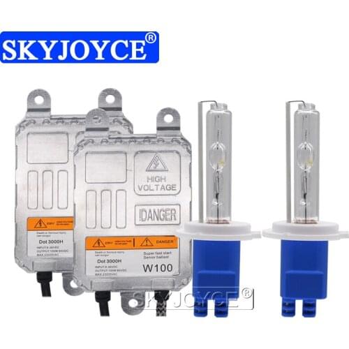 SKYJOYCE High Power 100W Ballast Xenon Kit AC 12V 24V Universal H1 H3 H7 H11 9005 HB4 4300K 6000K 8000K Car Light Xenon Bulb Kit