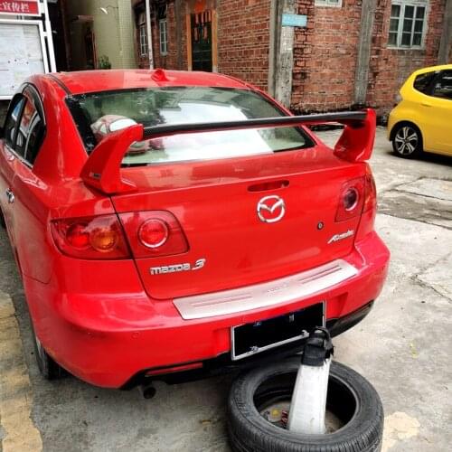 2005-2013 Mazda 3 Spoiler High Quality ABS Material Car Rear Wing Primer Color Rear Spoiler Mazda 3 Car Tail Fin Auto Parts