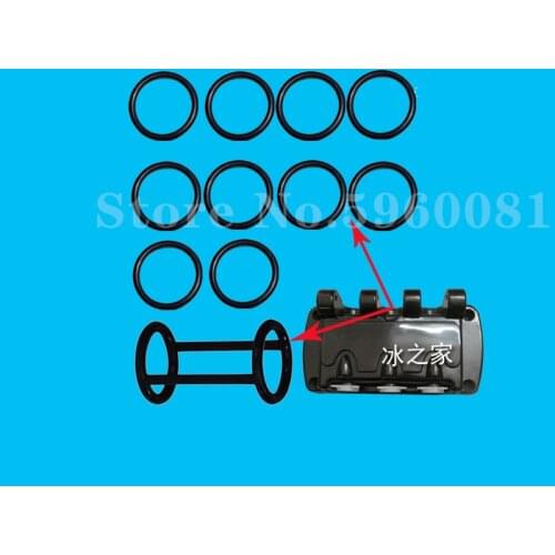Seal Ring for Valve Rod 1pcs H shaped Rings + 10pcs O shaped Rings Ice Cream Machine Replacements Spare Part