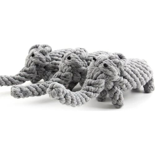Funny Pet Toys Cute Cartoon Elephant Cotton Rope Bite Resistant Toy Pet Chew for Cats Dogs Pet Interactive Supplies Pet Partner