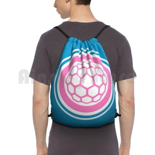 Zarya Shield Icon Backpack Drawstring Bag Riding Climbing Gym Bag Zarya Over Watch Game Games Video Game Video Games