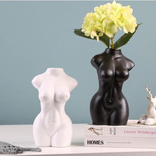 Female Body Art Ceramic Vase Room Decor Flower Arrangement Container Table Centerpiece Home Decoration Craft Ornament 2021 New