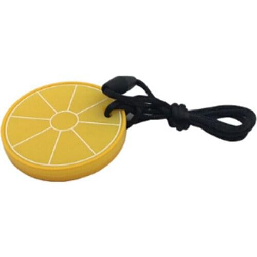 1PC Food Grade Silicone Beads Lemon Teether for Infant Oral Care Baby Teething With Rope Pendant Toys Gifts