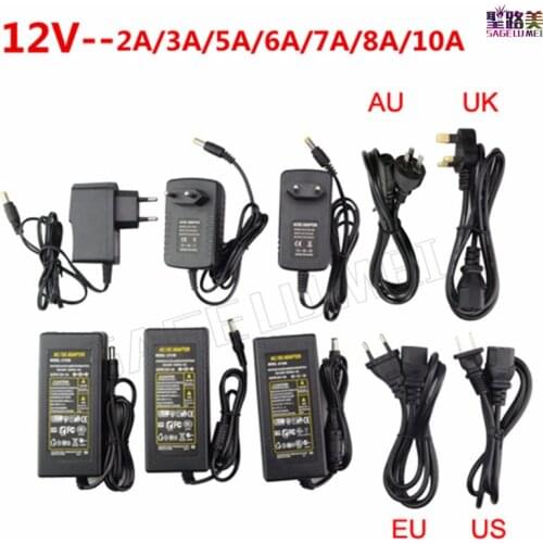 LED Adapter Power Supply DC5V / DC12V / DC24V 1A 2A 3A 5A 7A 8A 10A For 5V 12V 24V RGB led strip lamp lighting led driver plug