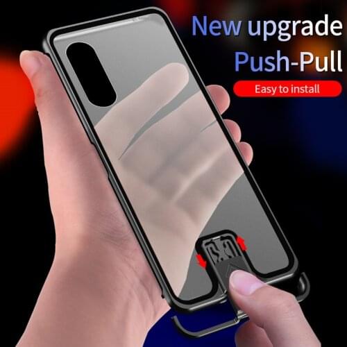 Metal Frame Matte PC Phone Case For Sony Xperial 1 II Case Shockproof Frameless Push-Pull Cover Coque For Sony Xperia 5 II Funda