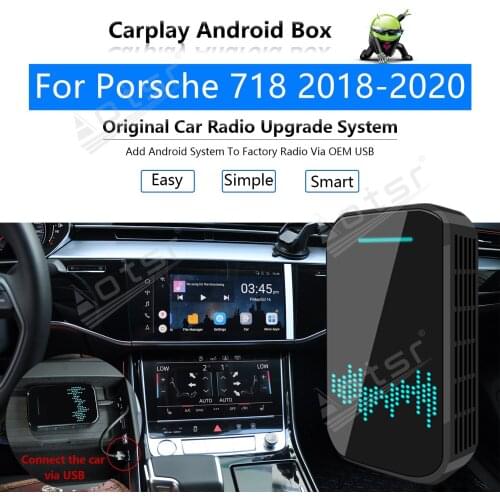 Car Radio Carplay Android Ai Box For Porsche 718 2018-2020 Multimedia Player Radio Apple Wireless CP Ai Box Upgrade Mirror Link