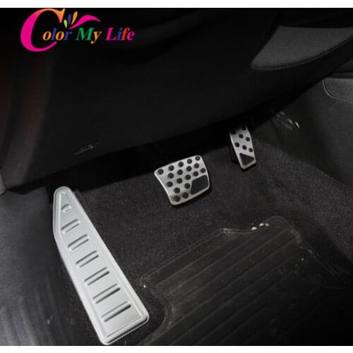 Color My Life Car Pedals for Jeep Renegade AT 2015 - 2020 Accessories Gas Pedal Brake Pedal Cover Rest Pedal Strips
