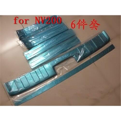 Car Rear Bumper Protector Sill Trunk Tread Plate Trim Scuff Plate/Door Sill Door Sill Car Styling for Nissan NV200