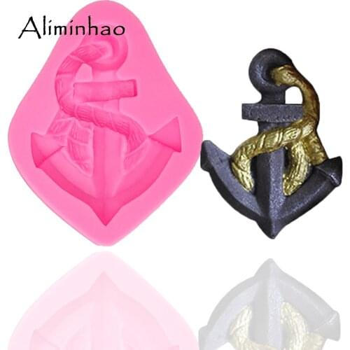 B1104 anchor DIY cake Sugarcraft Silicone mold chocolate fondant cake decorating dessert tools resin gumpaste mould