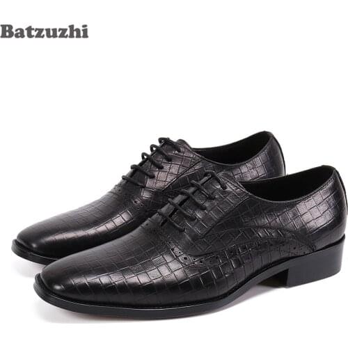 Batzuzhi New Mens Leather Shoes Black Soft Genuine Leather Shoes Men Formal Business Leather Shoes Men Flats Zapatos Hombre