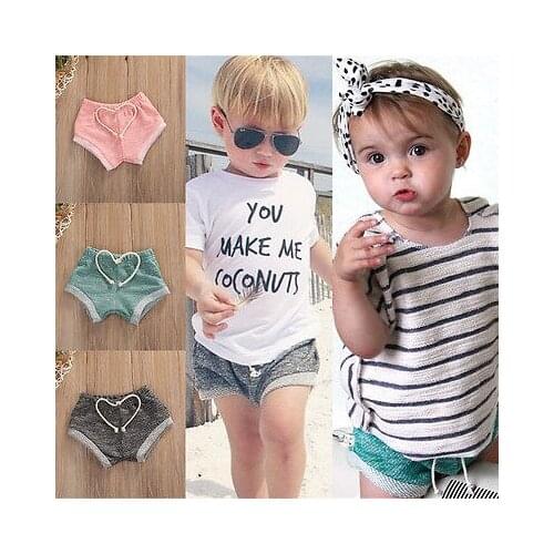 Kid Baby Boys Girls Pure Color Cotton Shorts Bottoms Toddler Summer Bloomers 0-4T