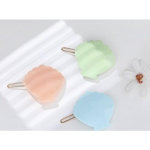 5 Color Scallop Shell Hair Accessories For Girls Kids Candy Color Hair Clip Children Hairpins Barrettes Headdress
