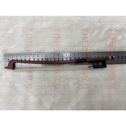 Hot sale 1pcs of small size mini Brazilwood Octagonal violin bow Ebony Frog White Horse Hair length 27cm for gift childern baby