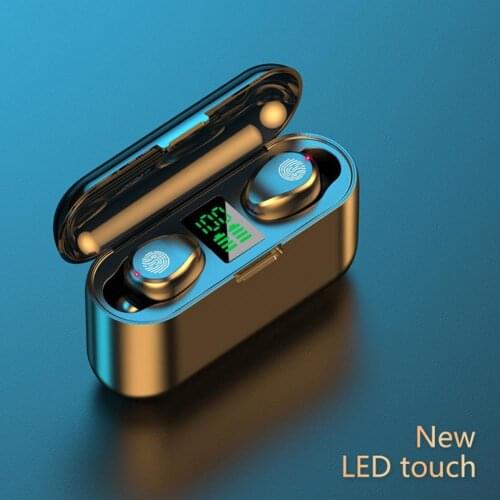 F9-13 TWS Bluetooth 5.1 Earphone Waterproof Noise Reduction Binaural in-Ear Touch Headset Good Sound Quality Handsfree Earbuds