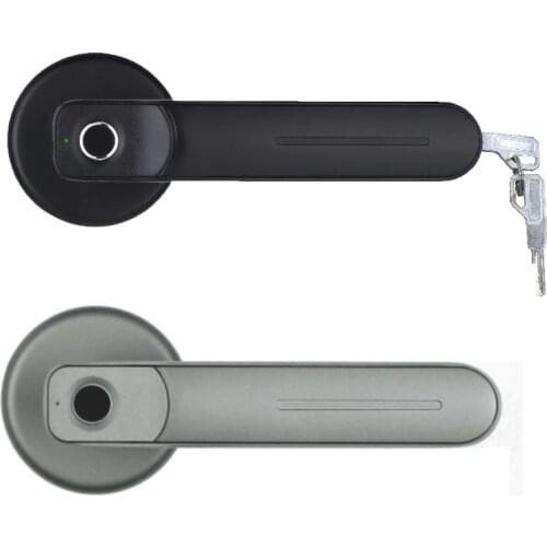 Room wooden door fingerprint lock office home ball lock door lock handle electronic smart lock indoor door fingerprint lock
