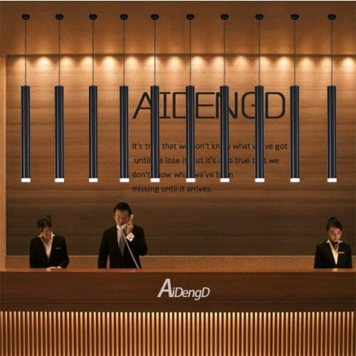 Led creative restaurant front desk modern minimalist cafe bar bar personality art long chandelier