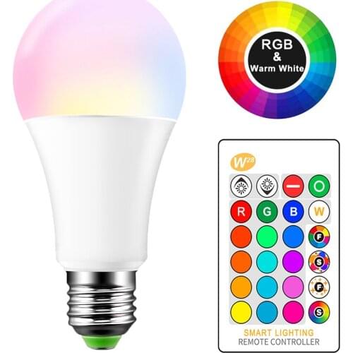 Led Bulbs E27 110V 220V RGB Lampadas Led Light Lamp for Home 5050SMD Ampoule Led Light Bulb Motion Sensor 5W/10W/15W 85-265V