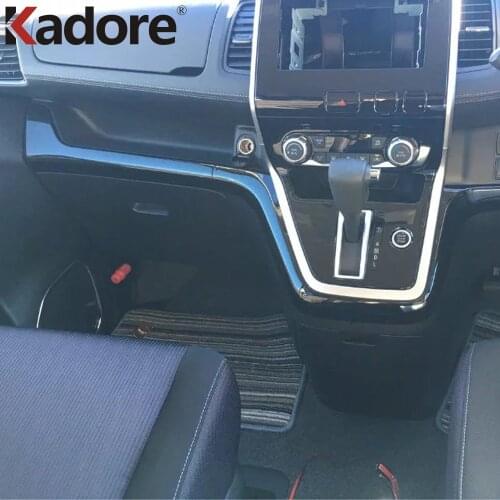 For Nissan Serena C27 2016-2018 2019 ABS Black Interior Center Control Dashboard Strip Cover Trim Sticker Car Accessories RHD