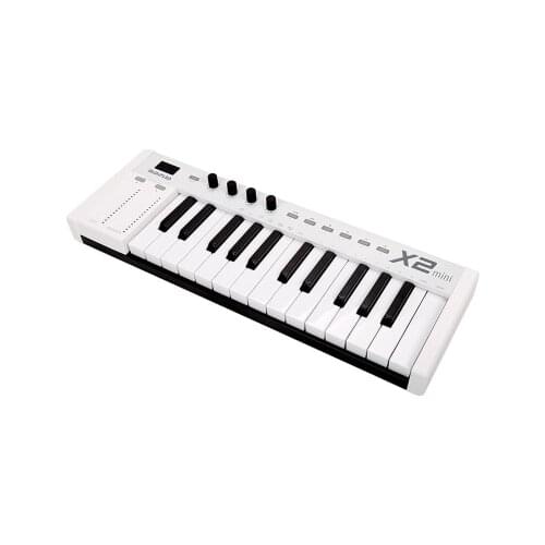 Midiplus X2 Mini Keyboard Controller X Mini Series 25 Velocity key MIDI Keyboard Plug And Play, White