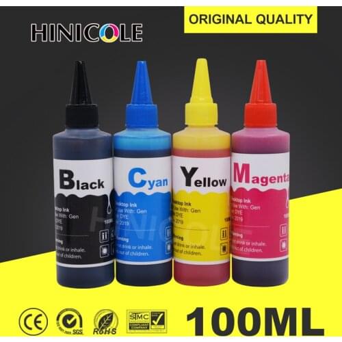 4 Color 100ml Bottle Ink Dye Ink Refill Kit For HP 301 XL 301XL For HP Envy 4500 4502 4504 5530 5532 5539 Deskjet 1000 Printer