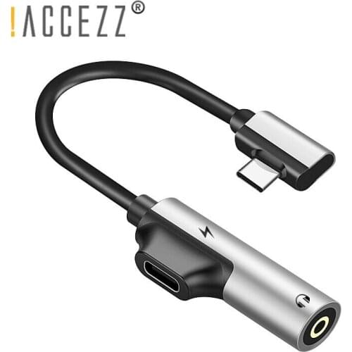 !ACCEZZ USB Type C Earphone Connector For Xiaomi Mi 6 5 Huawei Mate 10 Pro Fast Headphone Jack Splitter Charging Audio Adapter