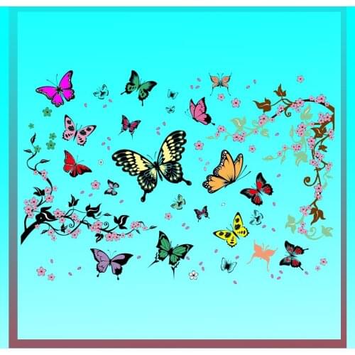 11*16CM Butterfly Garden Transparent Clear Stamps / Silicone Seals Roller Stamp for DIY scrapbooking photo album/Card Making