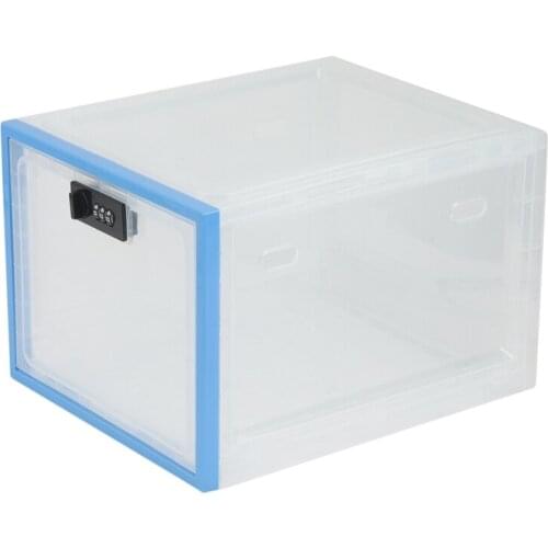 Refrigerator Food Transparent Storage Box with Password Lock Medicine Box Mobile Phone Tablet Password Box
