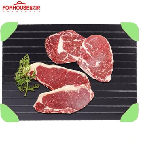 Rectangle Defrosting Tray Alloy Defrost Meat Meat Fish Frozen Food In Minutes Without Electricity Microwave Kitchen Tools