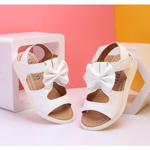 Summer Kids Children Sandals Fashion Bowknot Girls Flat Pricness Shoes Toddler Sandals Sandalen Meisje Infantil Size 22-37