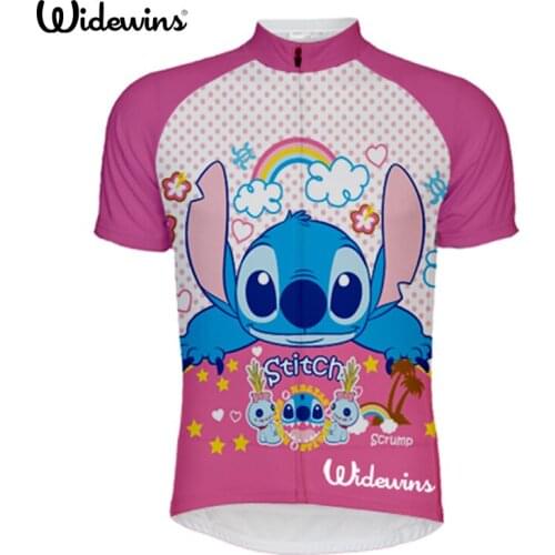 Stitch Brand Outdoor Sports Cycling Jersey Team Ropa Ciclismo Wear scrump Women Short Sleeve Lady Shirts Tops 5807