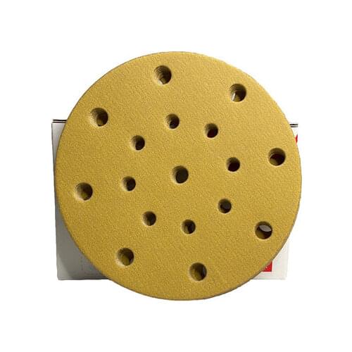 Dry sanding paper 6 inch 17 hole automobile dry grinding paint polishing yellow sand paper air mill planting circle 2000