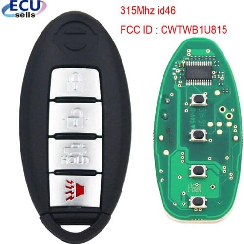 3+1 button​ Smart Remote Key For Nissan Sunny FSK315Mhz PCF7952A / HITAG 2 / 46 CHIP​ ​FCC ID :CWTWB1U815