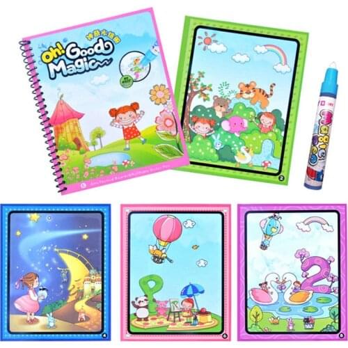 Magic Water Drawing Book Coloring Book Magic Pen Painting Board For Kids Creative Gift Educational Drawing Toys