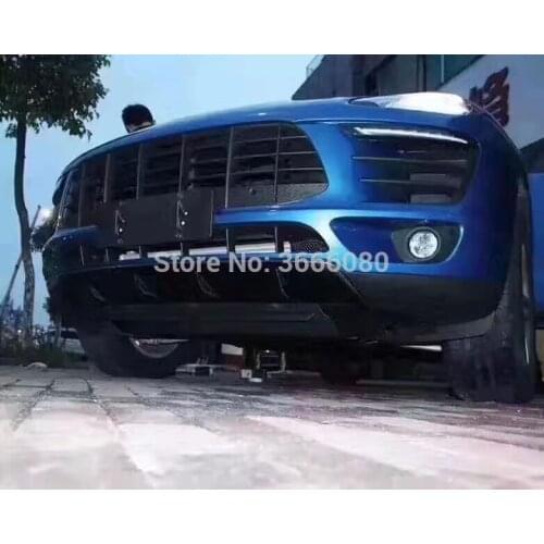 1Pcs For Porsche MACAN 2014-2017 Bumper Carbon Fiber Car Front Bumper Protector Guard Skid Plate Car Styling