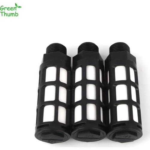 10pcs Male Threaded Pneumatic Exhaust Noise Plastic Silencer Muffler 1/2inch Plastic Filter Water Outlet Silencer