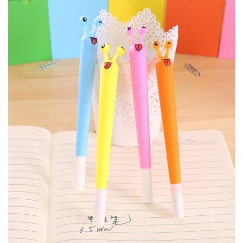 48pcs/set 0.5mm Black Ink Korean Stationery Snail Pen Cute Candy Color Snail Pen Wholesale Factory