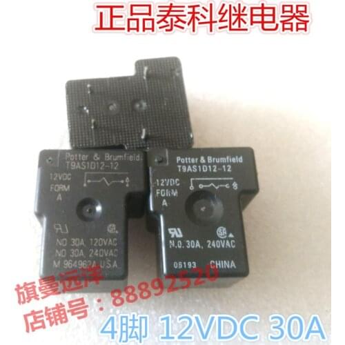 5pcs/lot T9AS1D12-12 12VDC 12V Relay 30A 4PIN DC12V