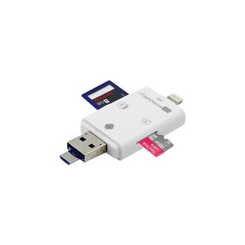 3 in 1 SD Card Reader Adapter for iPhone/iPad/Mac/PC/Android Device with Lightning USB/Micro USB for TF/SD Card RG01