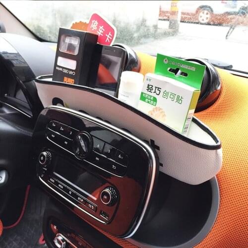 Car Dashboard Seat Gap Storage Box Bag Pocket Interior Stowing Tidying Accessories For Smart 451 453 fortwo forfour Mini Cooper
