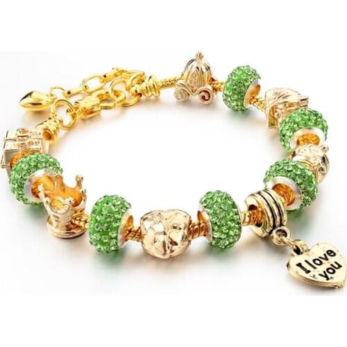 Szelam Heart Charm Bracelets For Women Snake Chain Gold Color Bracelets & Bangles Fashion JewelrySBR150122