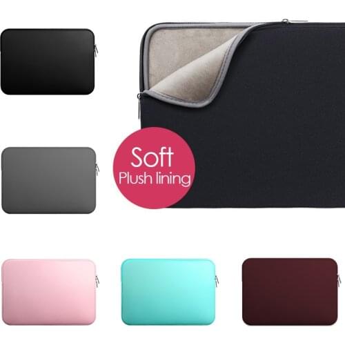 Yicana 11 12 13 14 15 15.6 inch Laptop Sleeve case For Macbook Air Pro Ultra-book Notebook computer Soft Plush lining Zipper Bag