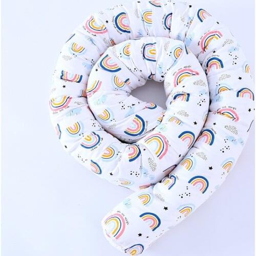 Newborn Bed Crib Bumper Long Pillow For Toddler Sleeping Cushion Cot Fence