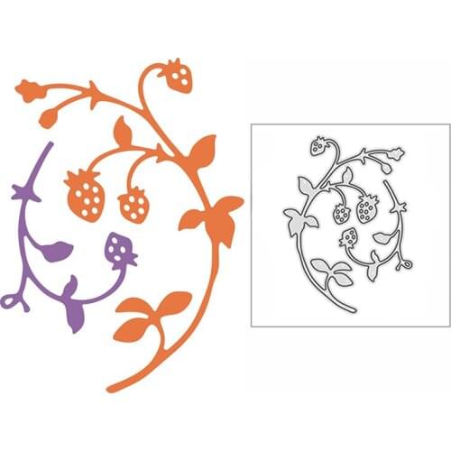 New Strawberry Stems Craft Embossing Mold 2021 Metal Cutting Dies for DIY Decorative Scrapbooking Album Card Making No Stamps