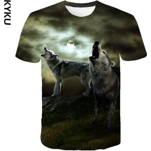 Wolf T shirt Men Animal Tshirt Anime Clothes Magic 3d Print T-shirt Hip hop Tee Cool Mens Clothing 2019 New Summer Tops