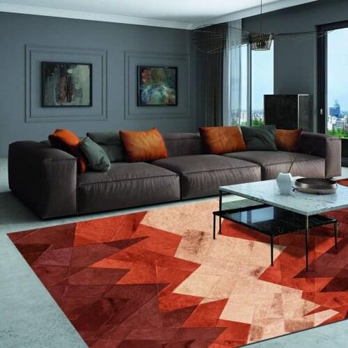 Rose red chequer striped luxury cowhide patchwork rug , big size American style real cow leather decoration carpet