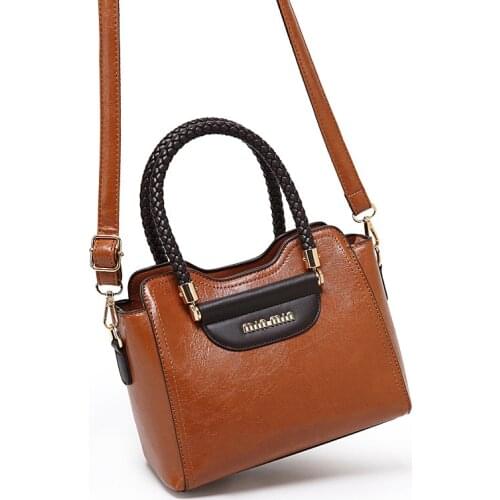 Leather Handbag for Women Large Capacity Square Bag Ladies Car Line Retro Shoulder Bags with Shoulder Strap