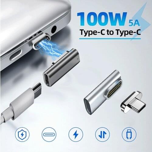 90 Degree Magnetic Type C Adapter 20 Pins Type-c Charge Connector 10Gbp USB C Data Transmision For MacBook Pro Samsung Huawei