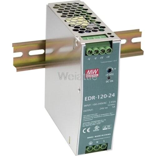 MEAN WELL original EDR-120-12 12V 10A meanwell EDR-120 12V 120W Single Output Industrial DIN RAIL