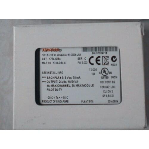 Original AB PLC 1734-OB4 4 Channel Digital DC Output Module 24 VDC 1734OB4 1734 OB4 New