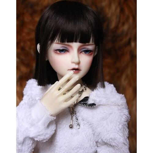 New Arrival 1/3 1/4 1/6 1/8 High Temperature Short Black Wire Bjd Wig
